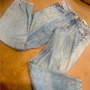 Light Blue Denim “sweatpant” JOGGER JEANS 100% cotton! CUTE COMFY & so COOL 😎
